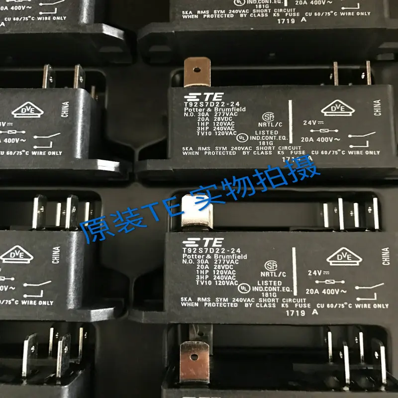 5PCS TE T92S7D22-24 relay original