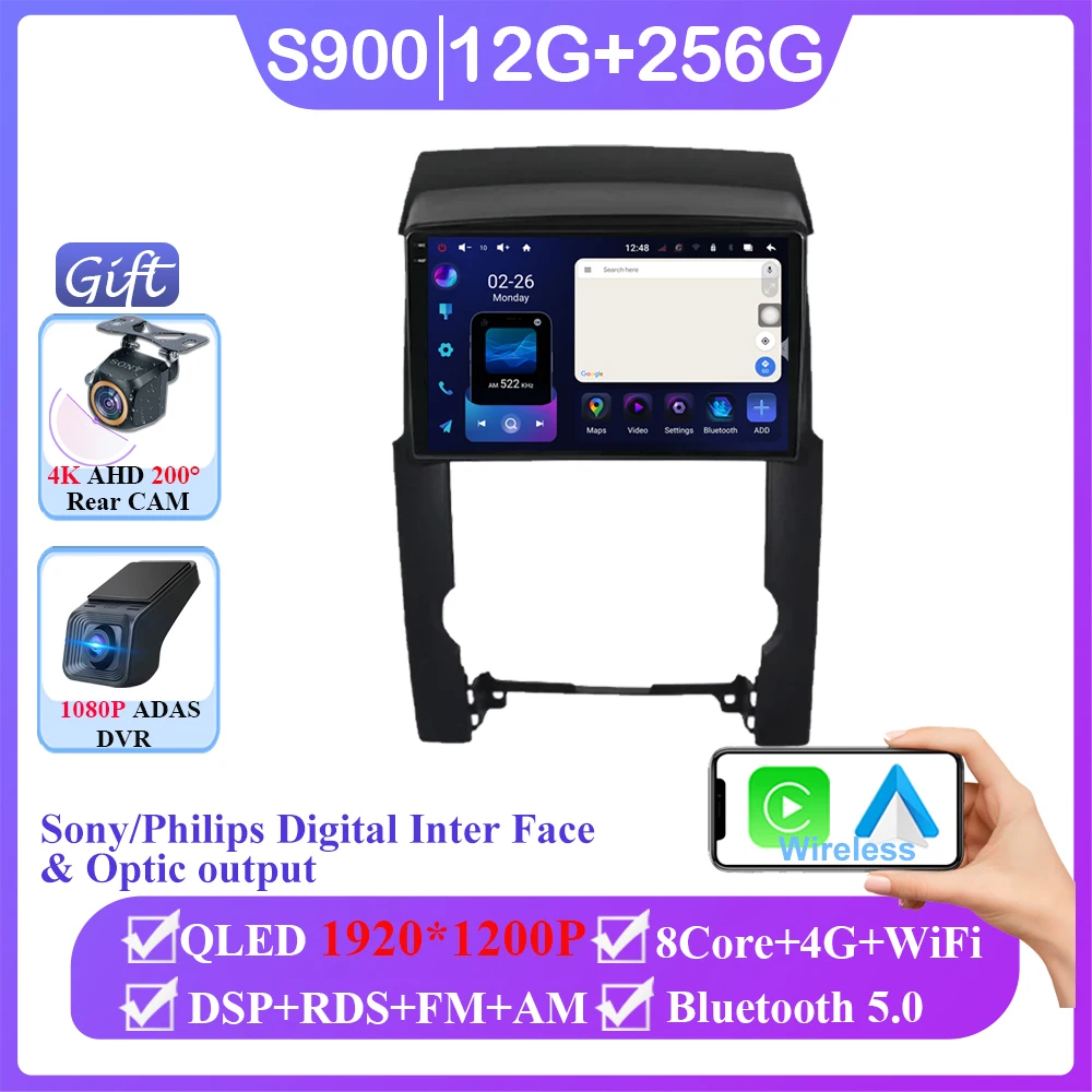 Autoradio Voor Kia Sorento 2009-2012 Android Auto Multimedia Speler GPS Navigatie Stereo Head Unit Geen 2din DVD 5G WIFI TS10 BT