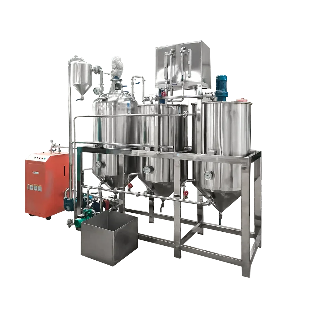 -Máquina automática de refinería de petróleo crudo, aceite de maní de girasol, aceite de palma refinado