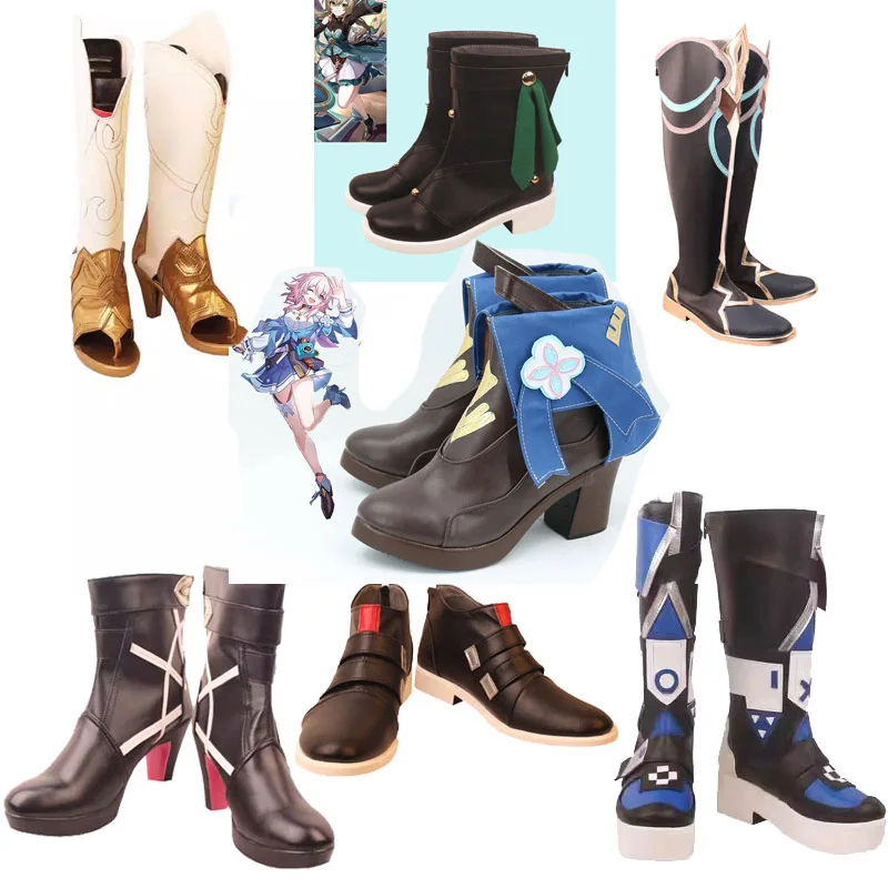 

Star Rail SERVAL Yanqing Kafka Cosplay Shoes Silver Wolf Blade Tingyun Games March 7th Women Men Boots