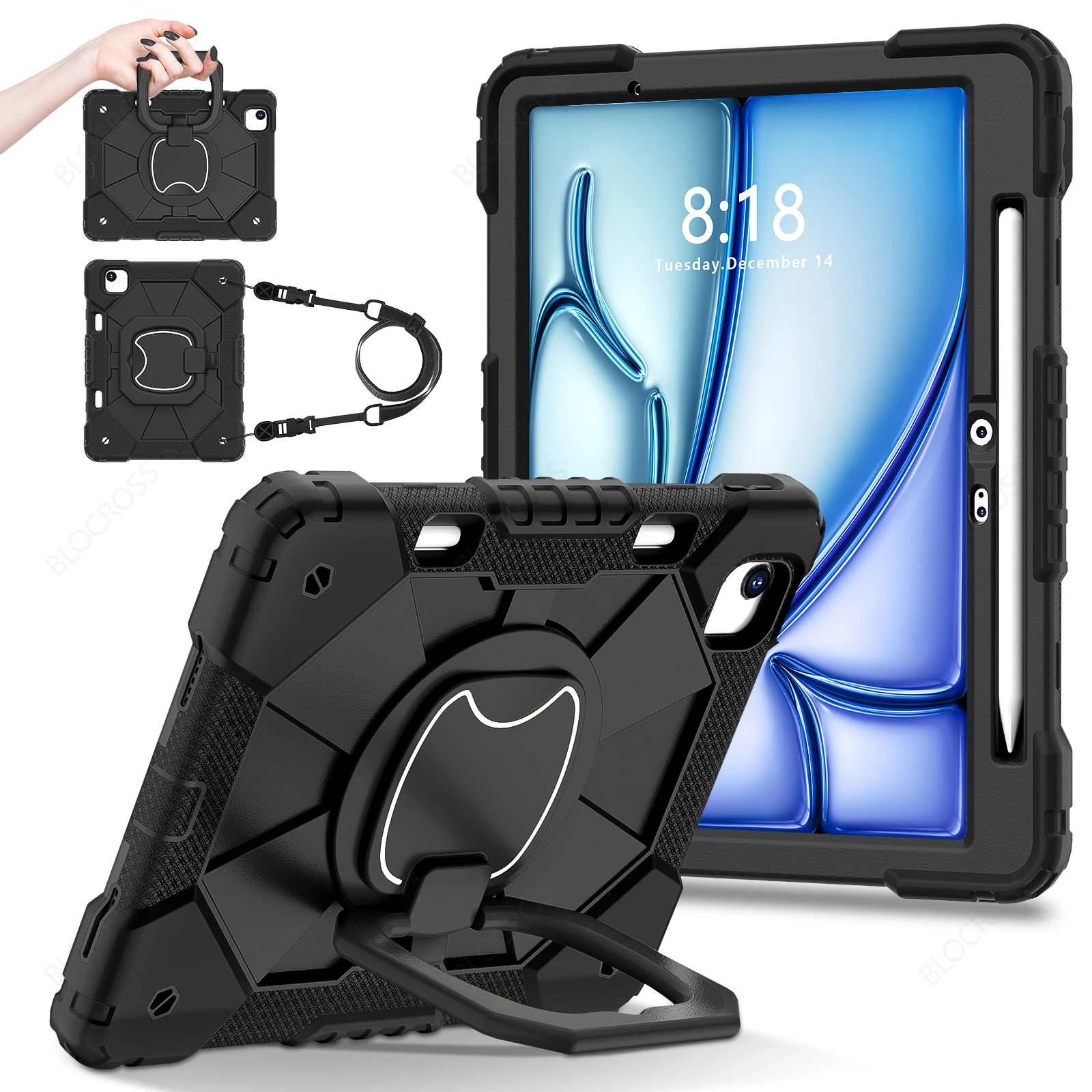 

Armor Stand Shockproof Tablet Case For iPad Air 5 Air 6 A16 11th M3 Pro 11 12.9 13 10 Gen 10.5 10.2 9th 8th 6th 5th 9.7 Mini 7 6