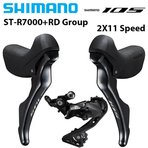 SHIMANO 105 R7000 Groupset Kit 2x11 Speed R7000 Shifter + Rear Derailleur Road Bicycle Dual-Control Lever Rear Derailleur SS GS