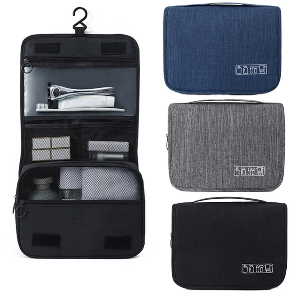 Hanging Toiletry Bag Oxford Cloth Business Cosmetic Bag Large Capacity Multi Compartment Makeup Organizer Travel Storage Bag