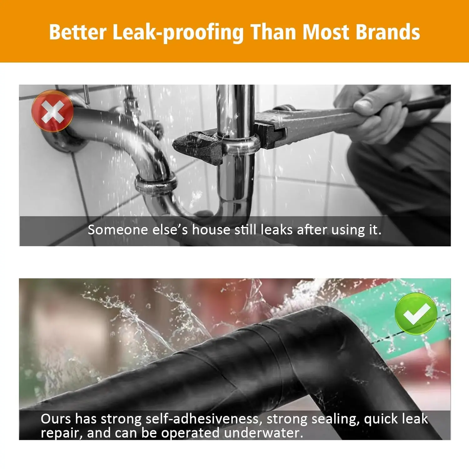 Selbstklebendes Silikonband, Wasserdichtes und Hitzebeständiges Gummiband - Rückstandsfrei, für Automobile und Rohrleitungen – Detail 8
