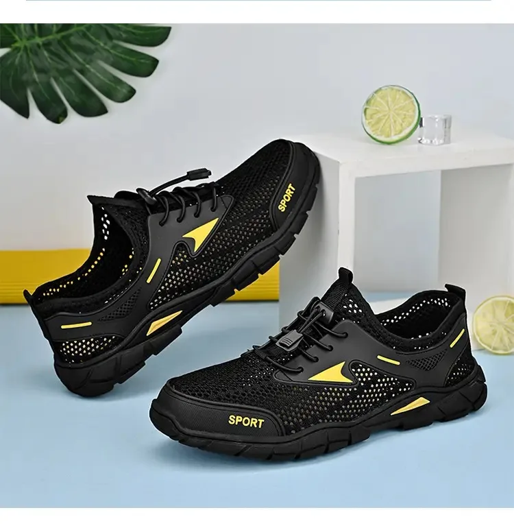 

2026 New style casual breathable large-sized handcrafted mesh shoes sneakers men sneakers men