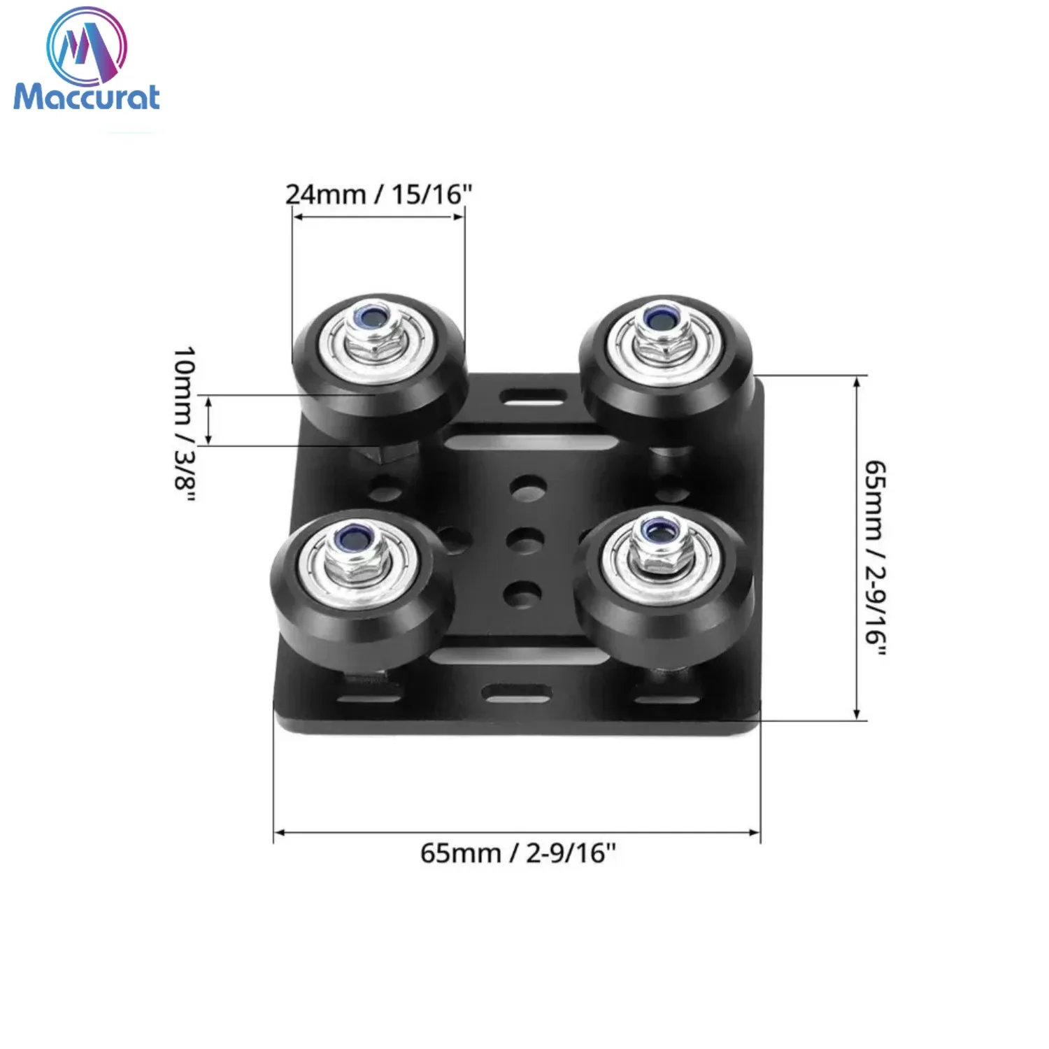 1set 3D Printer Part  V Gantry Plat Set Special Slide Plate for 2040 Aluminum Profiles V-slot Mini Five Roulette