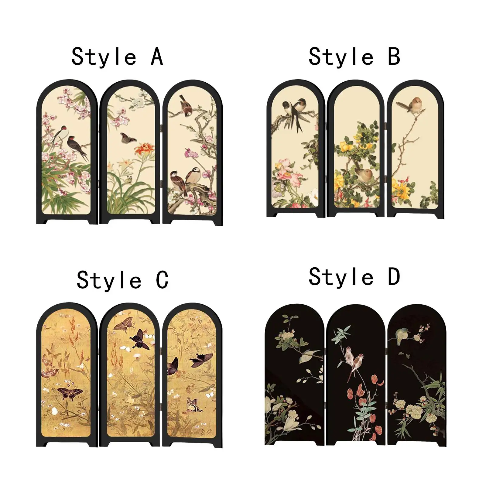 Picture 3: Mini Desktop Folding Screen Small Tabletop Divider for Entrance Cabinet