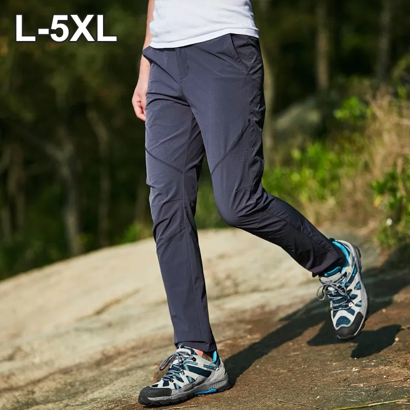 Men Women Outdoor Sports Quick Drying Pants 5XL Plus Size Summer Mesh Breathable Stretch Ice Silk Casual Trousers Fishing Pants