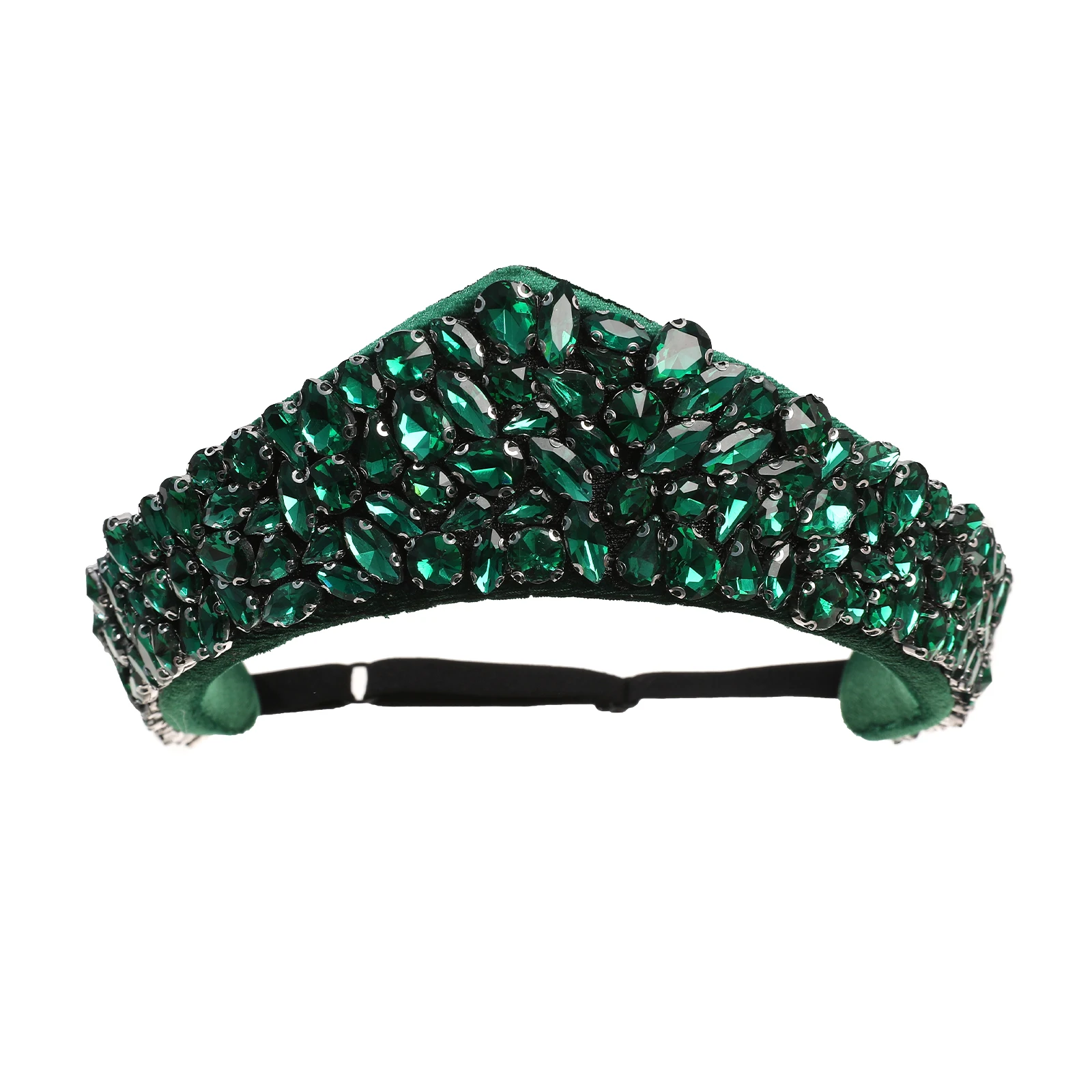 AWAYTR Fluwelen Sponskroon Haarband Klassieke stoffen haarhoepel Elastische Kokoshnik hoofdband Haaraccessoires Festival haarband
