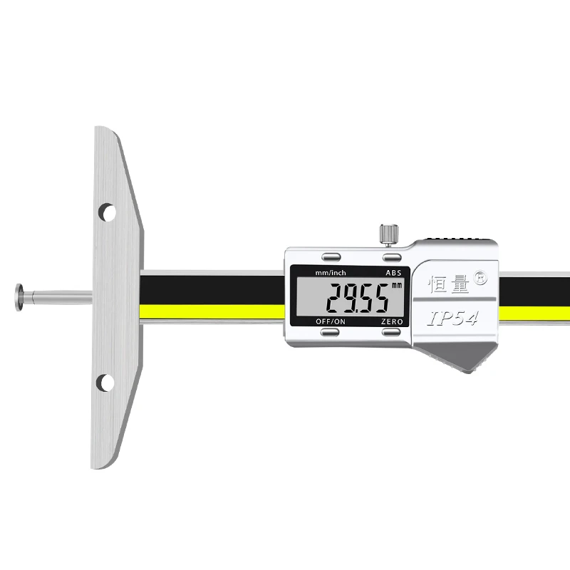 

Hengliang 0-50mm high-precision IP54 metal shell disc thin rod depth gauge stainless steel vernier electronic digital caliper