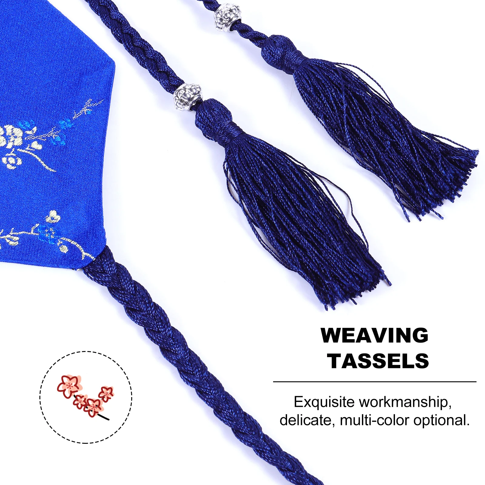 เข็มขัดคาดเอวสไตล์ญี่ปุ่น 1 ชิ้น ประดับพู่ปักลาย ดีไซน์หรูหรา ช่วยกระชับสัดส่วน งานฝีมือประณีต