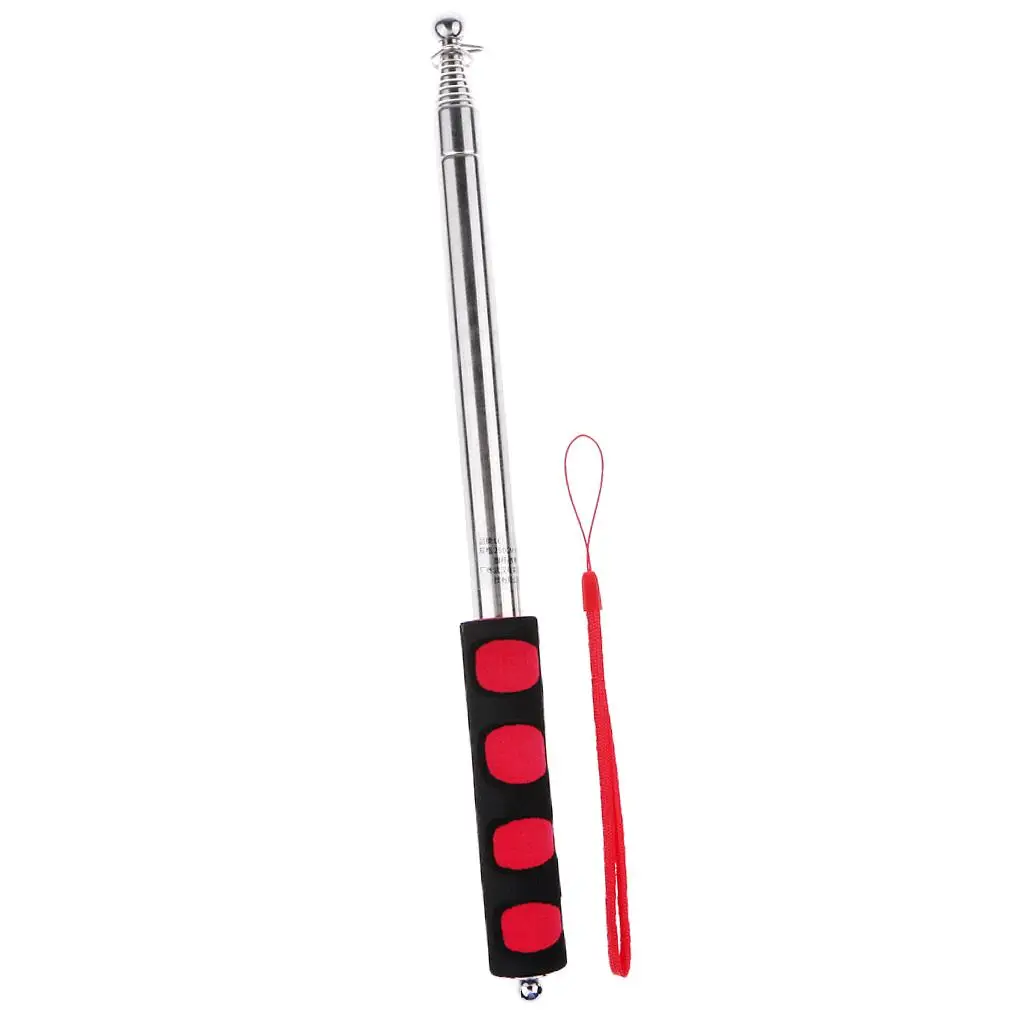 Durable Extendable Rod Telescopic Hand Pole for Flag Windsock Event Guide with Red Sponge Handle