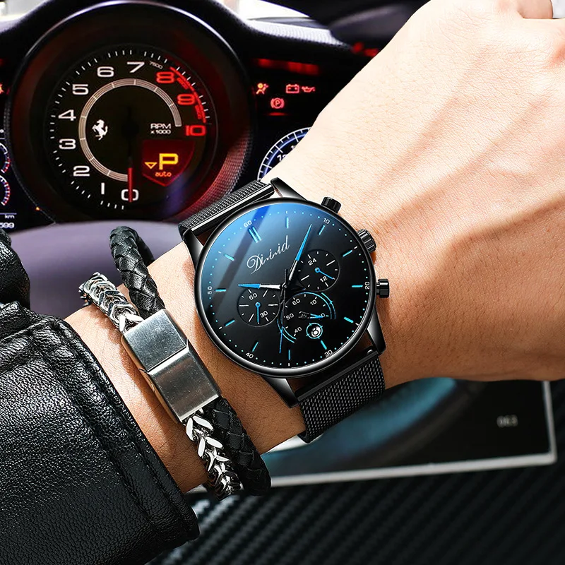 

Top brand luxury men's watch Multifunctional quartz watch sports fashion luminous watch simple trend wristwatch reloj hombre