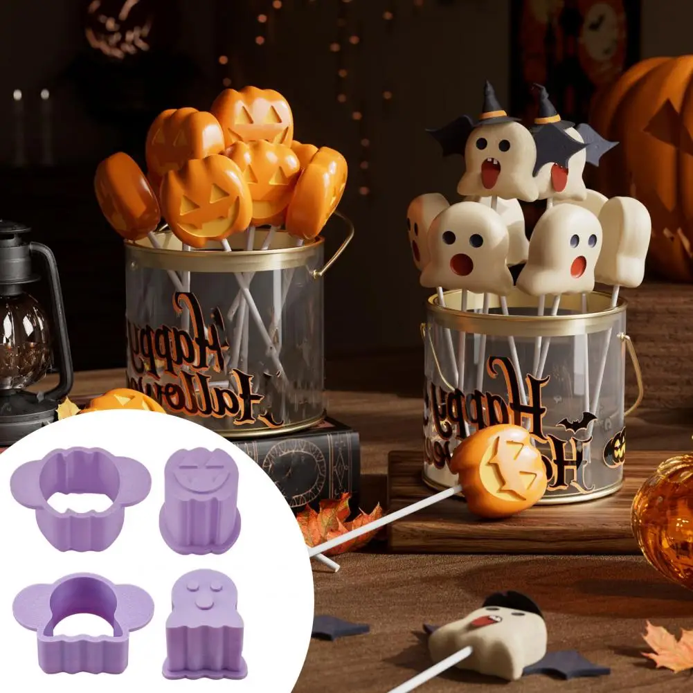 Halloween Cake Mold Set Pumpkin Cake Pop Mold Halloween Cake Pop Mold Set Pumpkin Ghost Shapes 3d Printed Cookie for Party