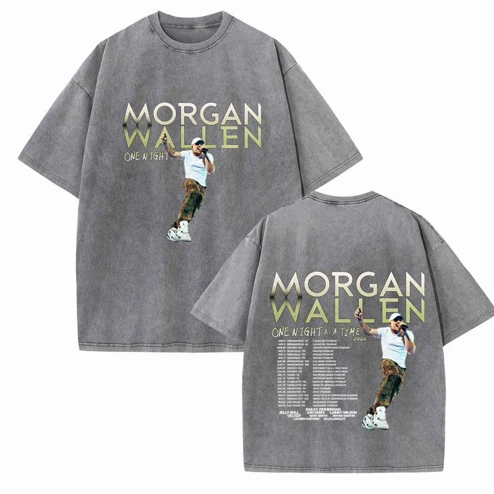 Morgan Wallen 2024 Tour Shirts Men Women Harajuku Cotton Vintage T-Shirts