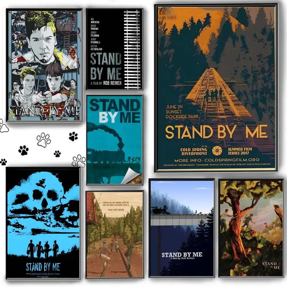 قصة الدراما الكلاسيكية فيلم S-Stand By Me-MT ملصق قماش HD ملصق جدار الفن الداخلي المدخل ديكور المنزل عطلة