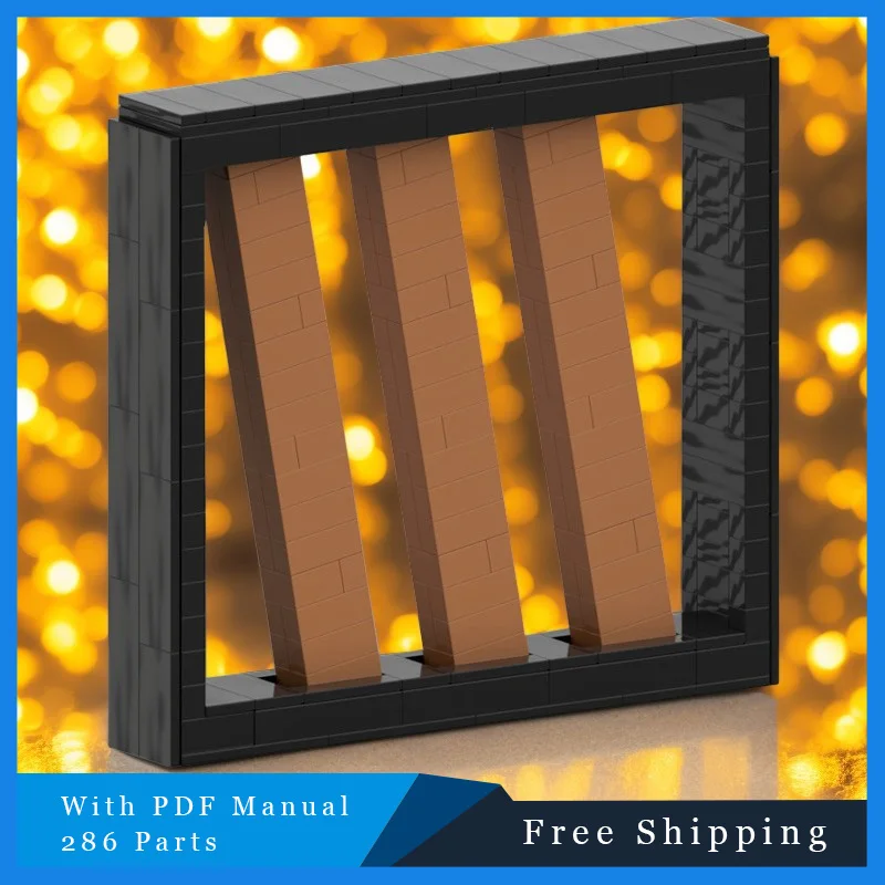 

286 шт. MOC группа логотип рамка строительные блоки набор дисплей игрушка для мальчиков и взрослых развивающие DIY сборка Рождественский подарок на день рождения