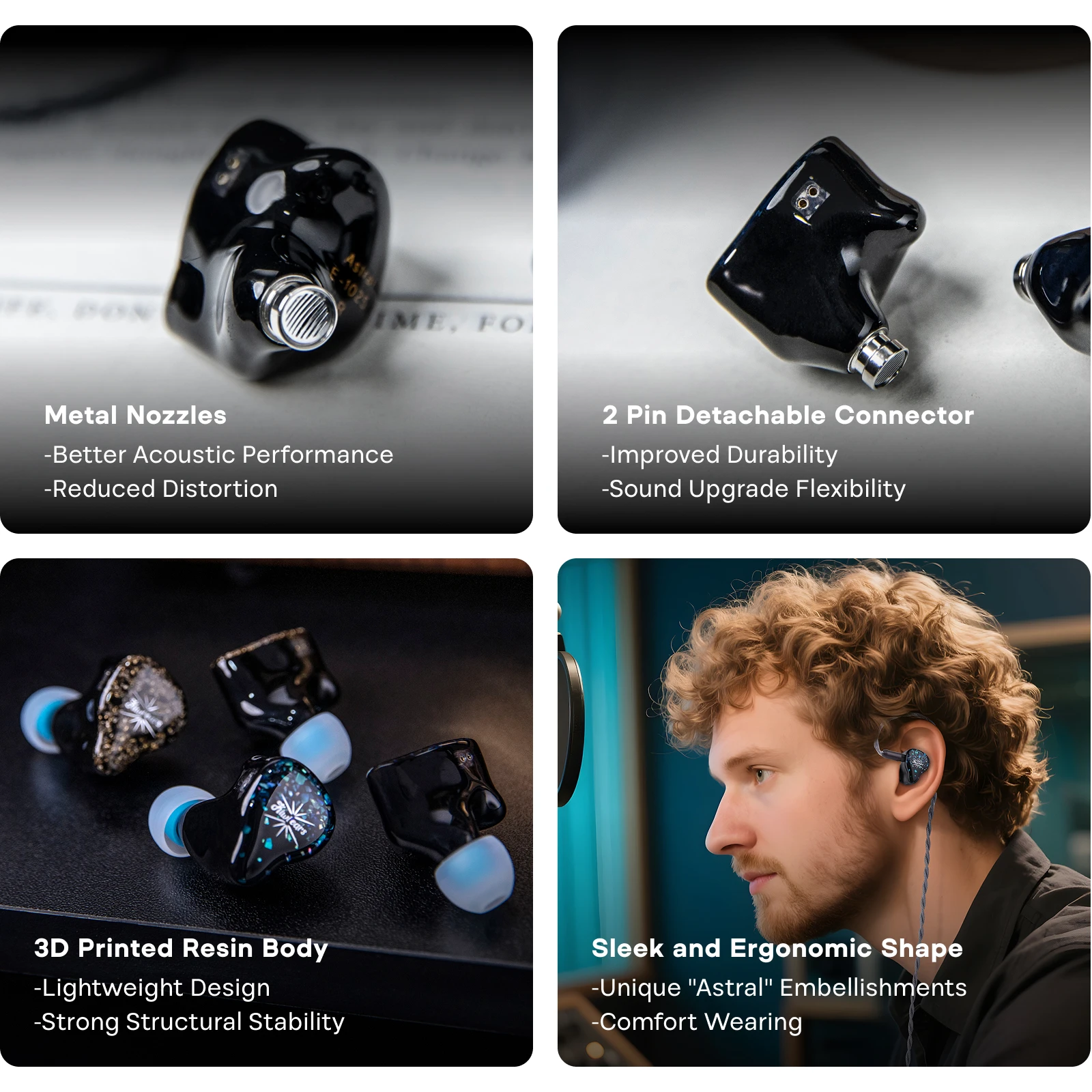 Linsoul كيوي آذان أستراال 1DD + 6BA الهجين IEM سماعة المهنية اوديوفيلي داخل الأذن رصد سماعات أذن سلكية