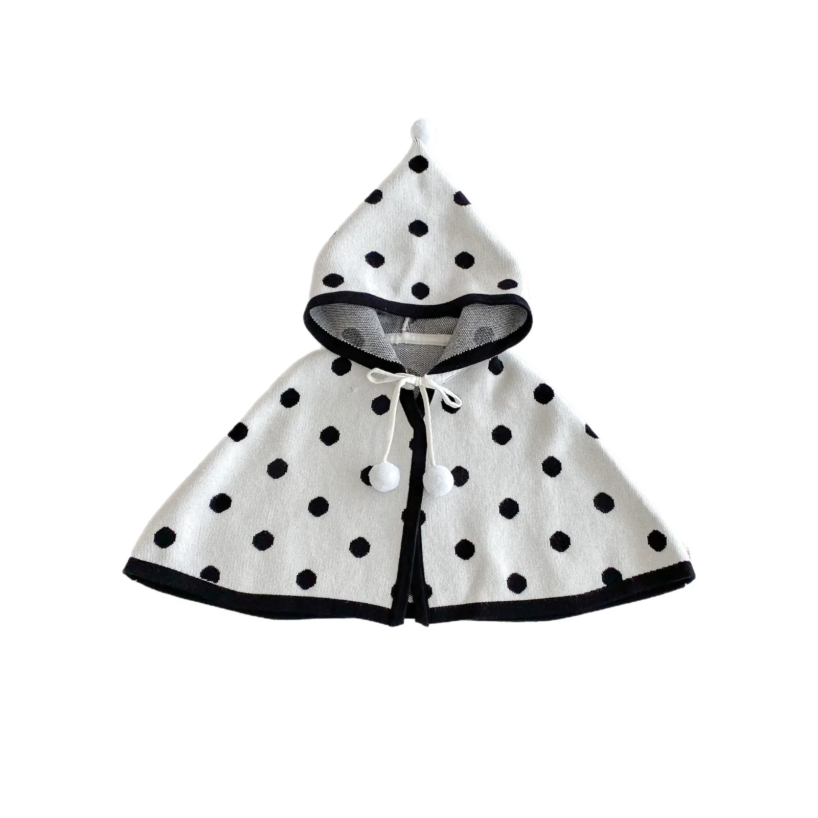 

Baby Knitted Sweater Coat 2025 Autumn and Winter Clothes Sweater Knit Cloak Shawl Super Cute Princess Coat