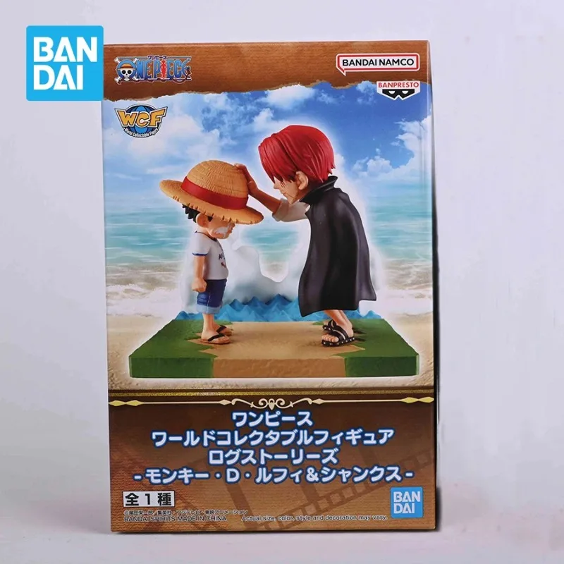 

BANDAI Banpresto One Piece Anime Figurines Shanks Straw Hat Luffy PVC Action Figures One Piece Figurals Collectible Model Toys