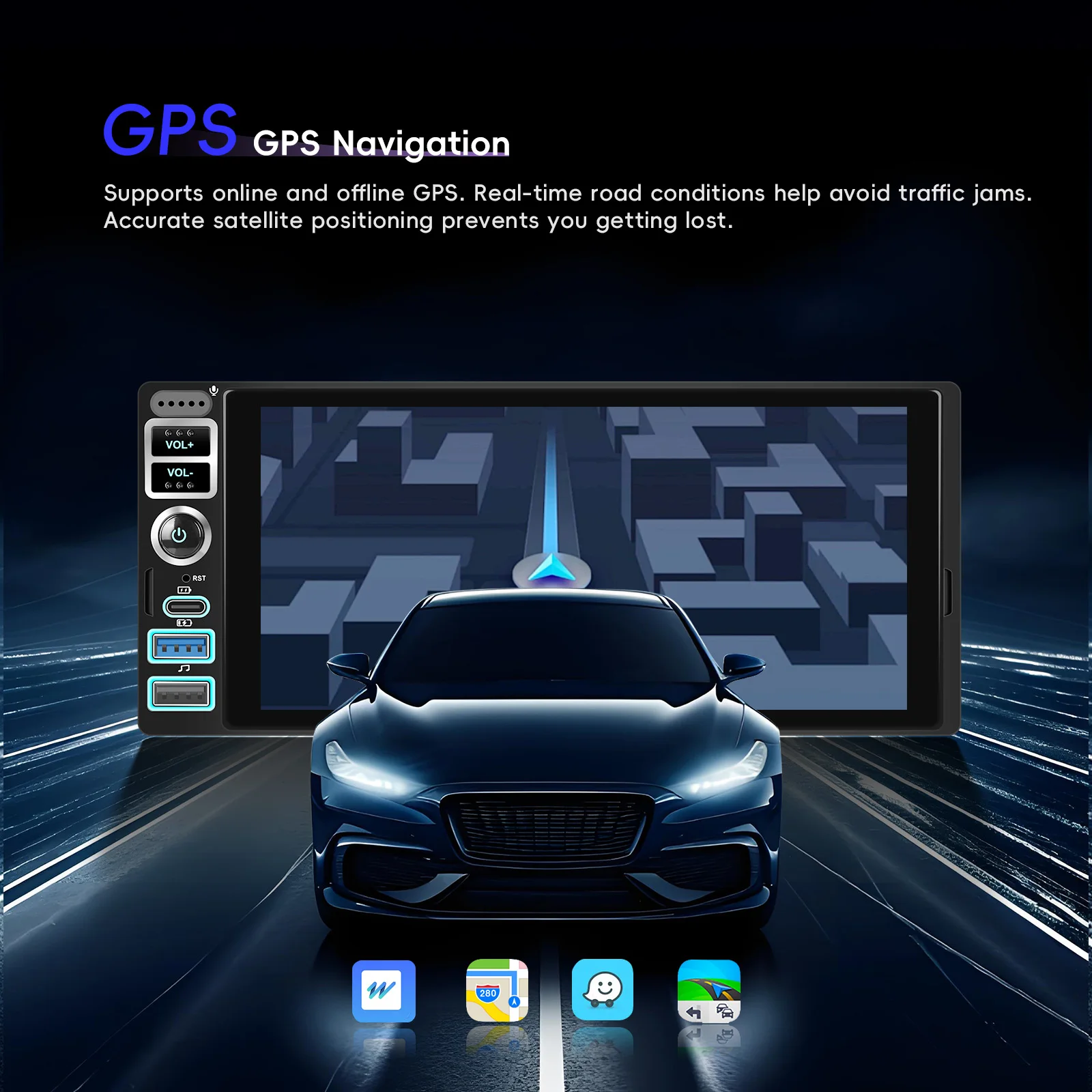 Hikity 4 + 64G 1 DIN راديو السيارة الاندورويد AI DSP Carplay أندرويد السيارات مرآة ربط نظام تحديد المواقع والملاحة واي فاي نظام السيارة الذكي FM/RDS #4