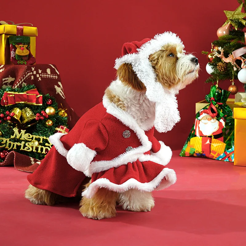 Christmas Pet Clothes Classic Transform Dog Costume Party Dress Up Cosplay Pet Supplies Accessories Cute Clothing Hat Set