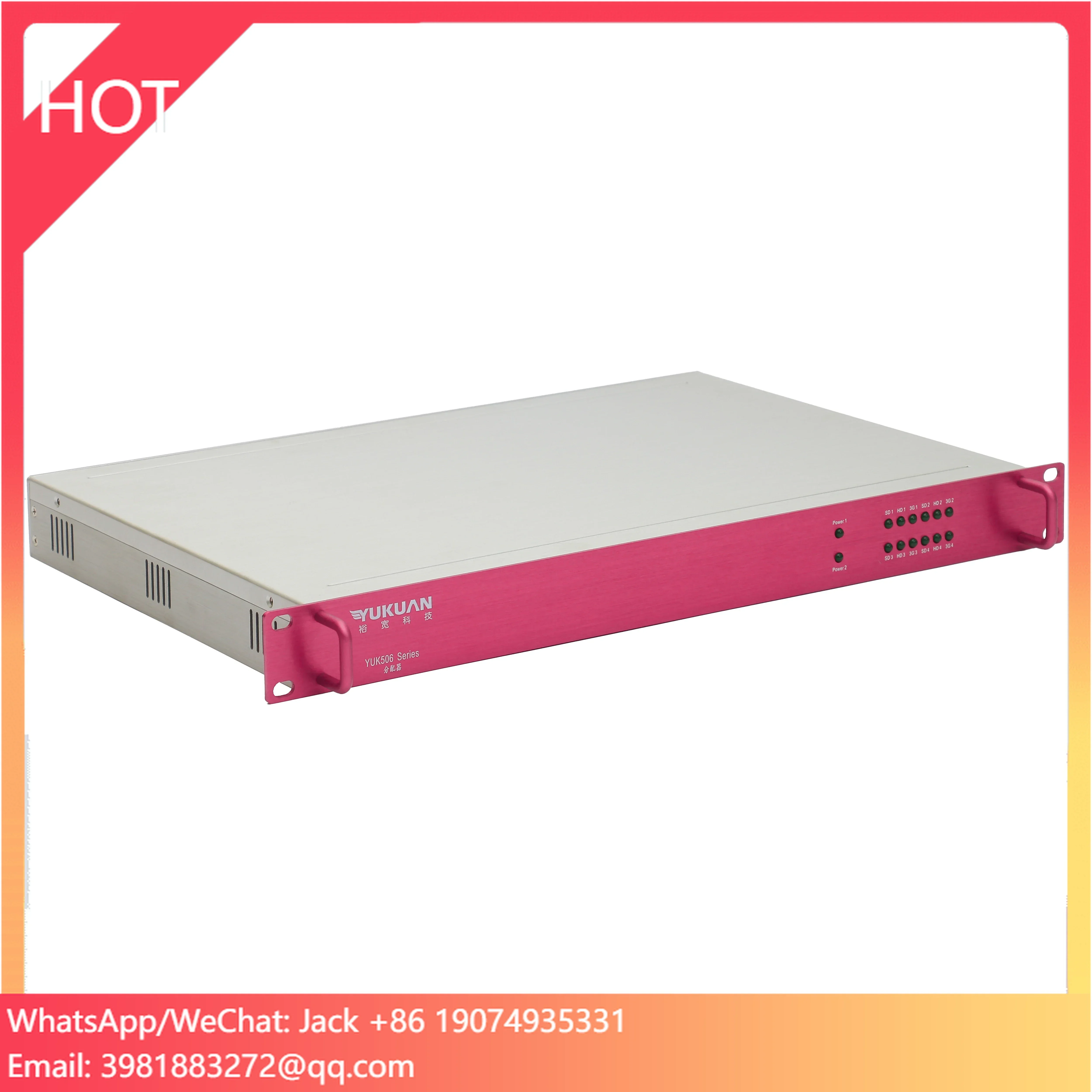 

Broadcast Two 2x8 Or Four 1x4 Digital Video 3G/HD/SD-SDI/DVB-ASI Distributor Splitter 1U Rack