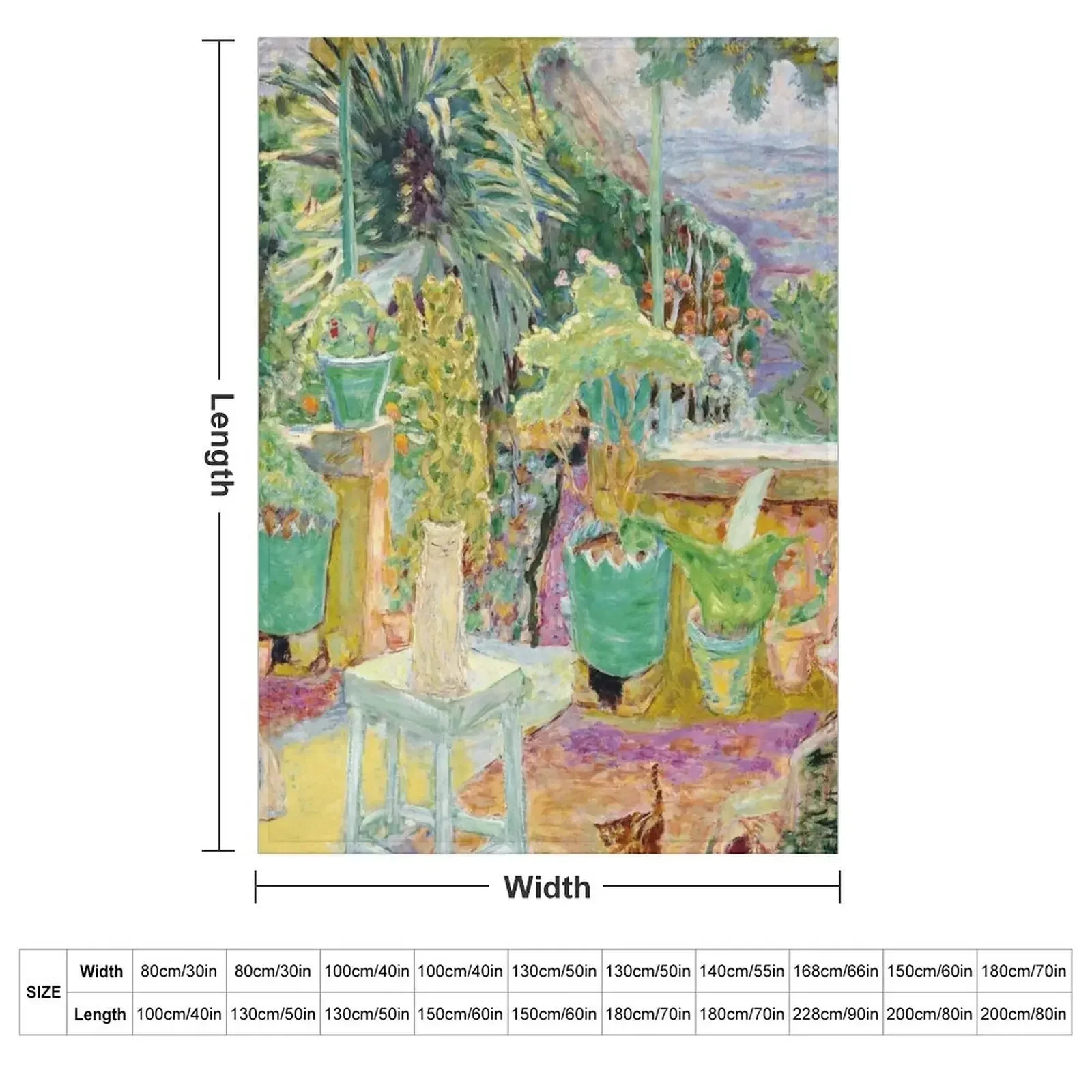 Pierre Bonnard - La Terrase de Grasse - French Painter Throw Blanket couch cozy soft plush fuzzy picnic outdoor blanket