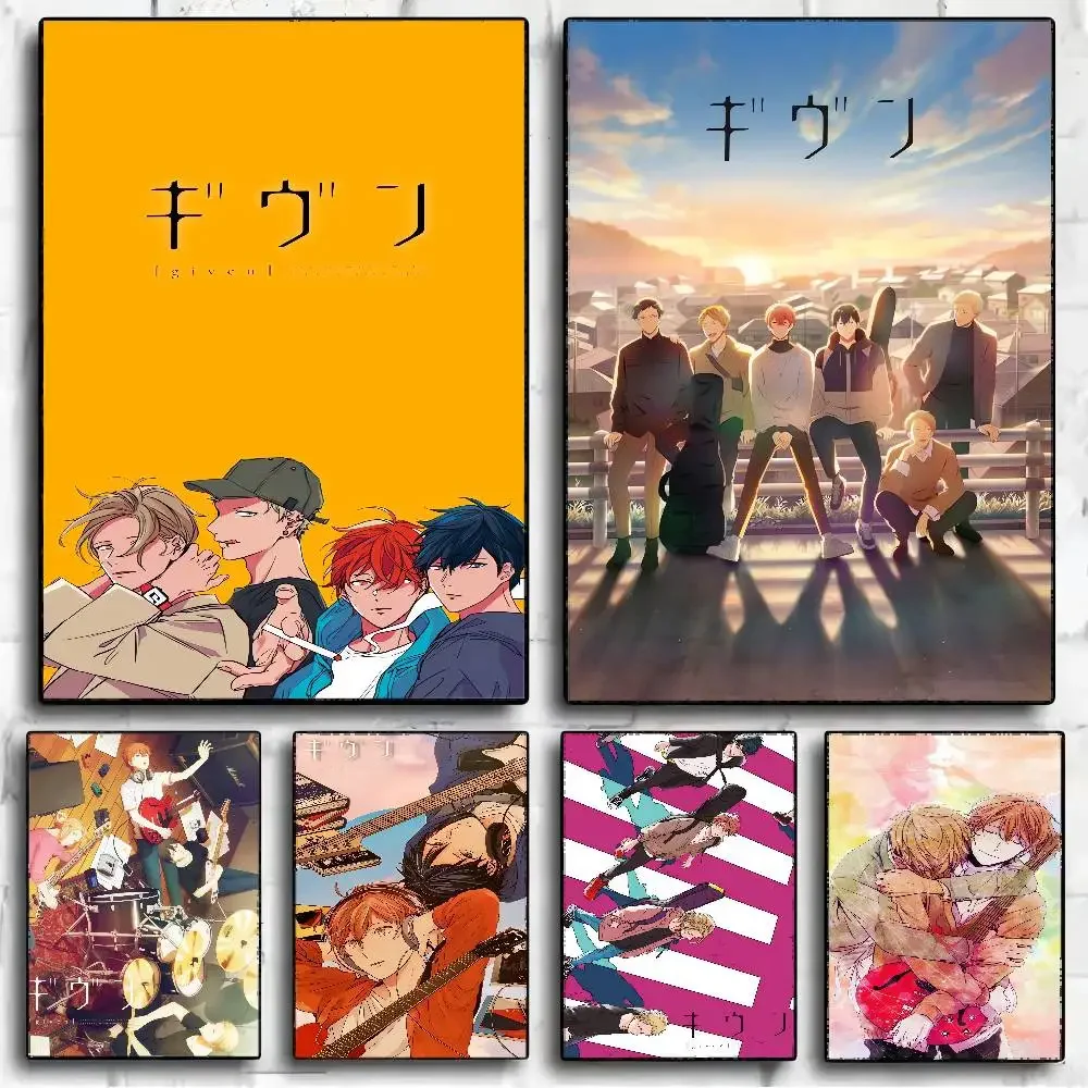 Anime GIVEN Classic Vintage Posters Whitepaper Prints Posters Artwork Kawaii Room Decor