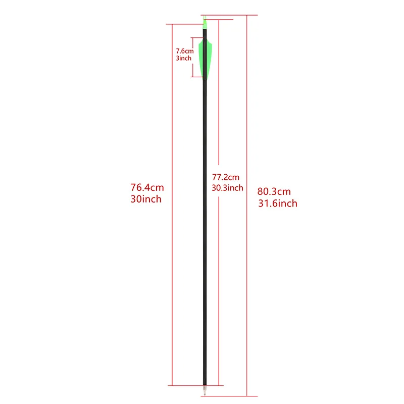 6/12 stücke 30 Zoll Pfeil Spine 500 Mixed Carbon Faser 3 "Gummi Feder 100 Korn Pfeilspitze für Bogen schießen Jagd Bogenschießen Pfeil