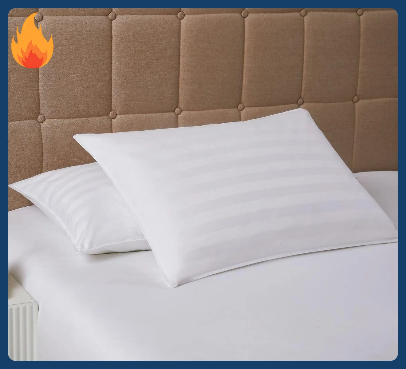 

Down Extra Thin, Flat & Soft Pillow for Stomach Sleepers (Hypoallergenic) (Standard/Queen)