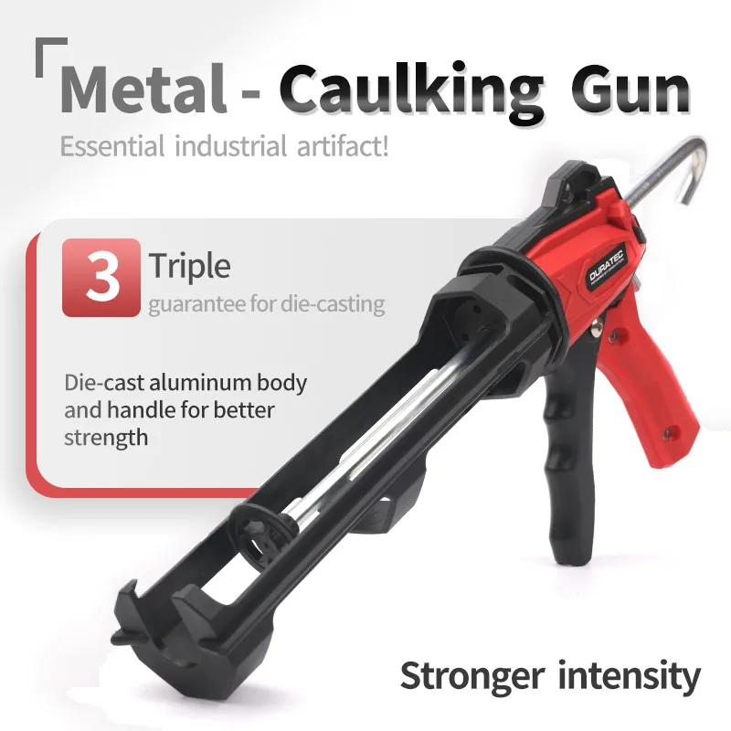 1350N Rotatable Manual Caulking G un, Sealant Glue Gu n Finishing Tool for Glass Seam, Concrete & Tile Joint Filling