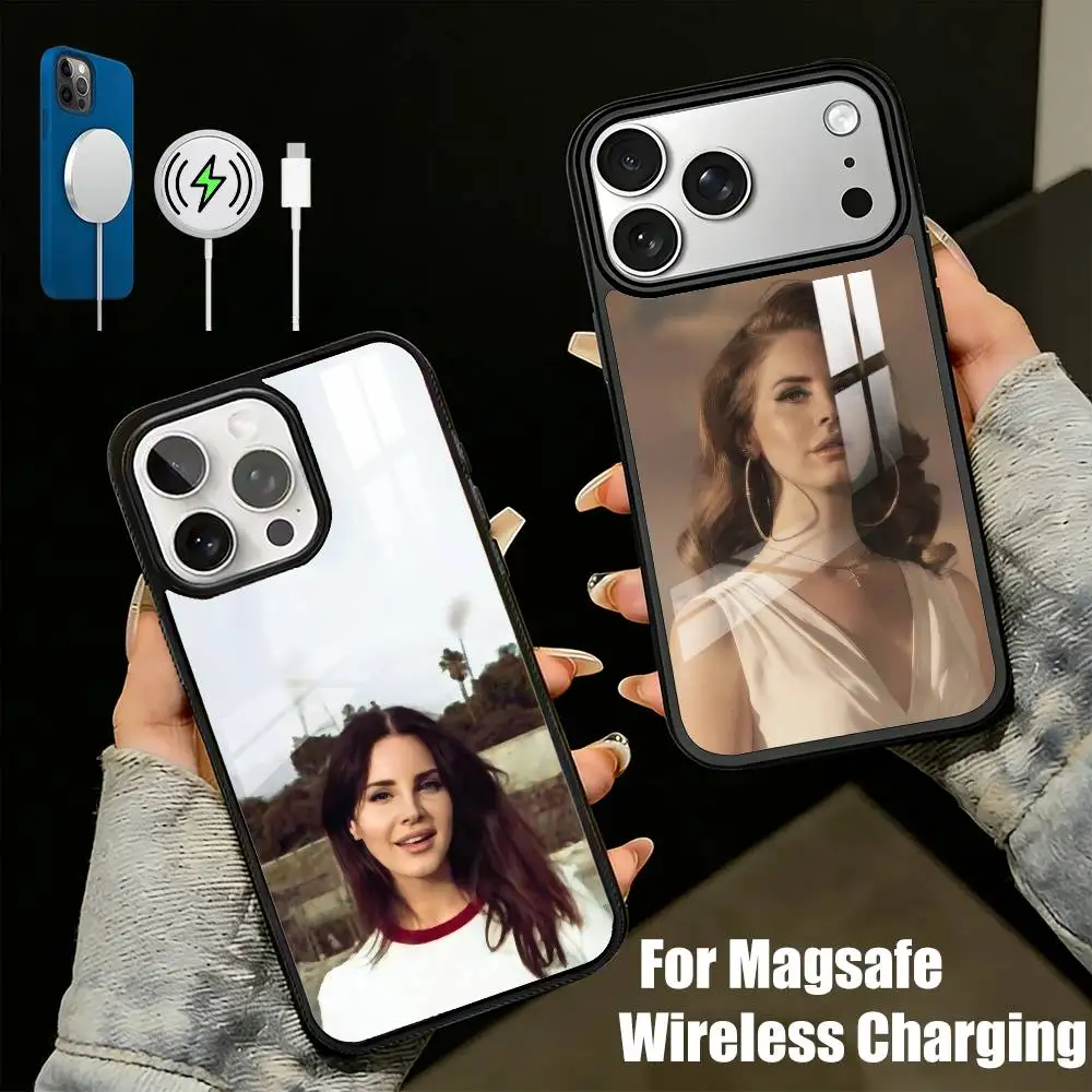 

LDR L-Lana Del Lanatics R-Rey Phone Case For iPhone17,16,15,14,13 Plus,Pro Max Magnetic For Magsafe Wireless Charging