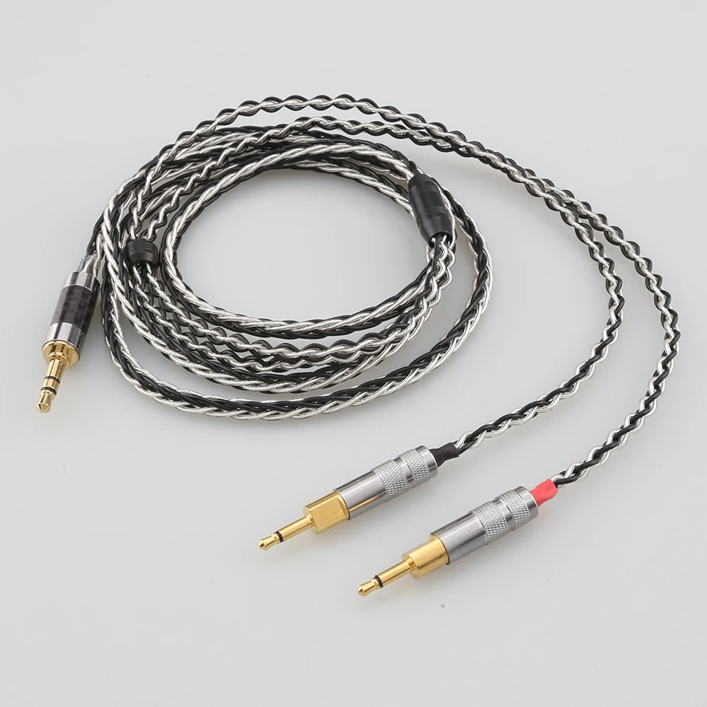 3.5 XLR 4.4 Male to Dual 2.5mm 152 Cores HiFi Cable for Sennheiser HD700 NW ZX300A Headphone Earphone Upgrade Audio Cable