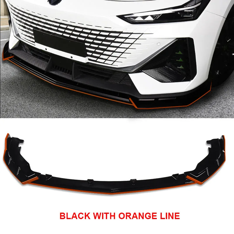 3pcs for Changan UNI-V 2021-2022 Univ Automobile Front Lip Outer Encirclement Anti Collision Bumper Modification Accessories