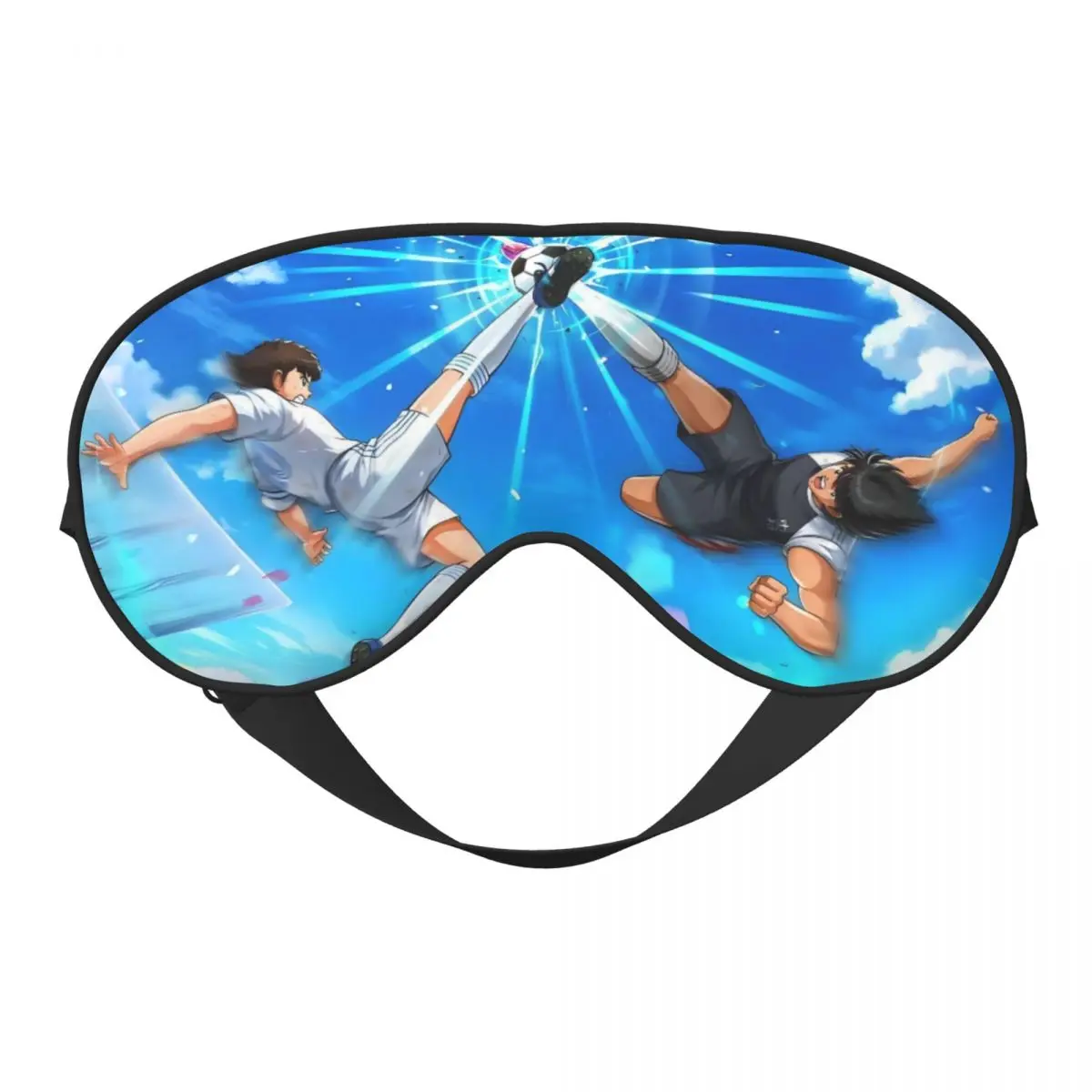 

Captains T-Tsubasas Soft Eye Masks Double Side Blindfold Adjustable Japan Football Manga Retro Anime Block Out Light Eyepatch