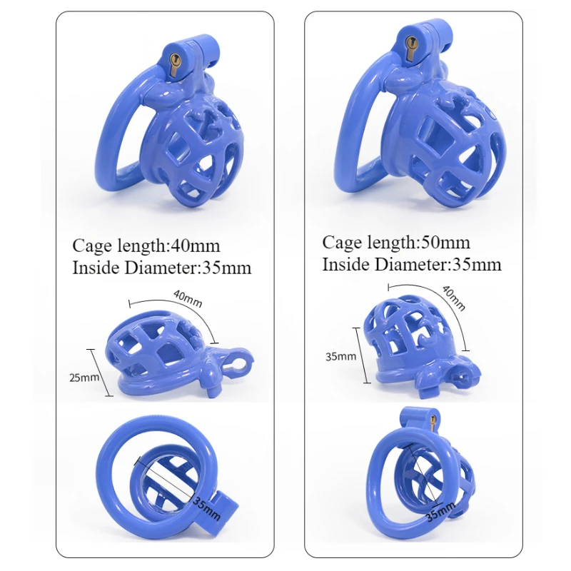 New Plastic Chastity Cage with 4 Size Penis Rings Male Chastity Device Penis Abstinence Anti Cheating Adult Erotic Products 18+