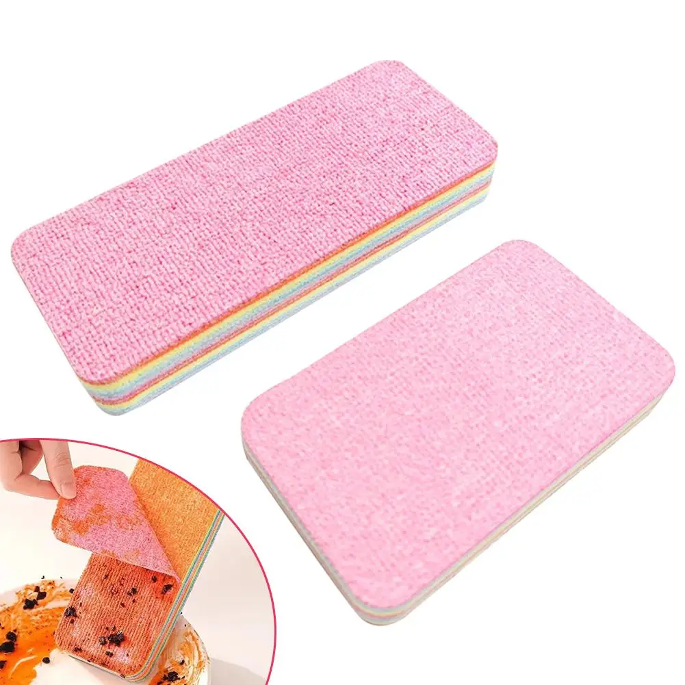 

Rainbow Rag PVA Wrap Technology Sponge Eco-Friendly Kitchen Sponge Accessories Absorbent Cleaning Super D2O6