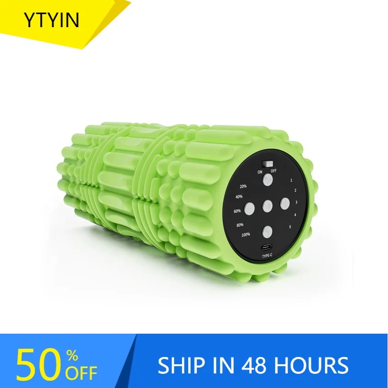 YTYIN New Electric 5-speed Vibrating Hot Sale Vibrating Roller Yoga Electrical Foam Roller with Music Player