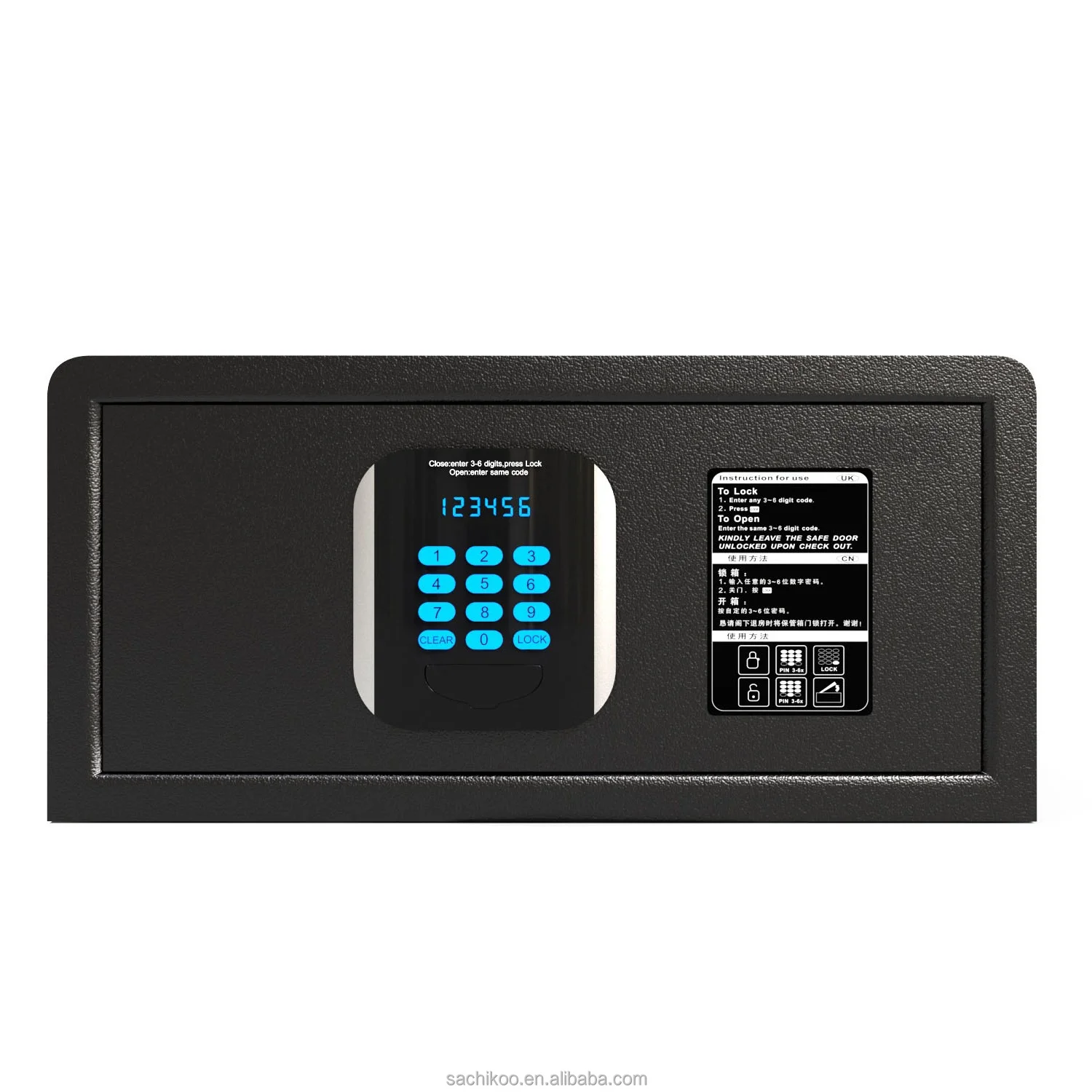 Unque Fireproof Hotel & Office Safety Box New Style Digital Coded Lock Unique Steel Cash Safe for Home Hotel and Office
