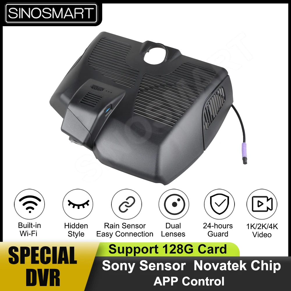 SINOSMART Special  Dash Cam 1080P Wi-Fi DVR Camera for Mercedes Benz S Class Maybach 2022 IMX307