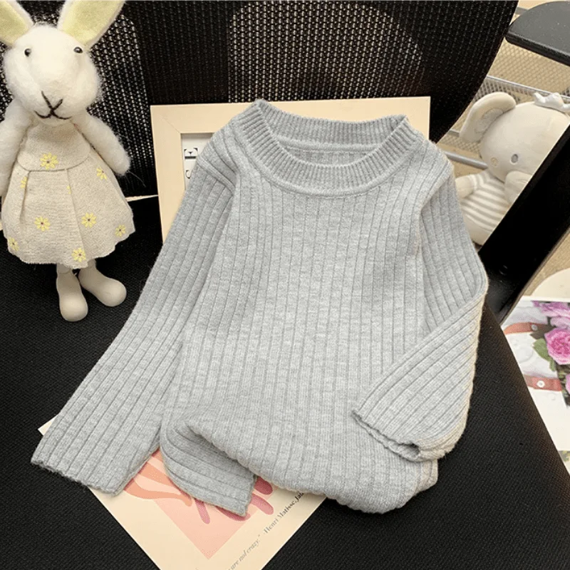 Newborn Baby Girl Boy Solid Clothes Set Sweater+Pant+Cap Child Long Sleeve Clothing Suit Knitted Pullover Baby Clothes 3M-2Y