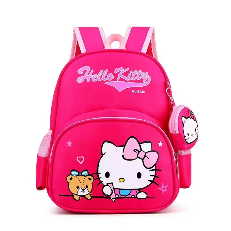 Sanrio Hellokitty Marvel Backpack Spider Man Iron Man School Bag Shoulder Messenger Travel Schoolbag for Children Super Heroes