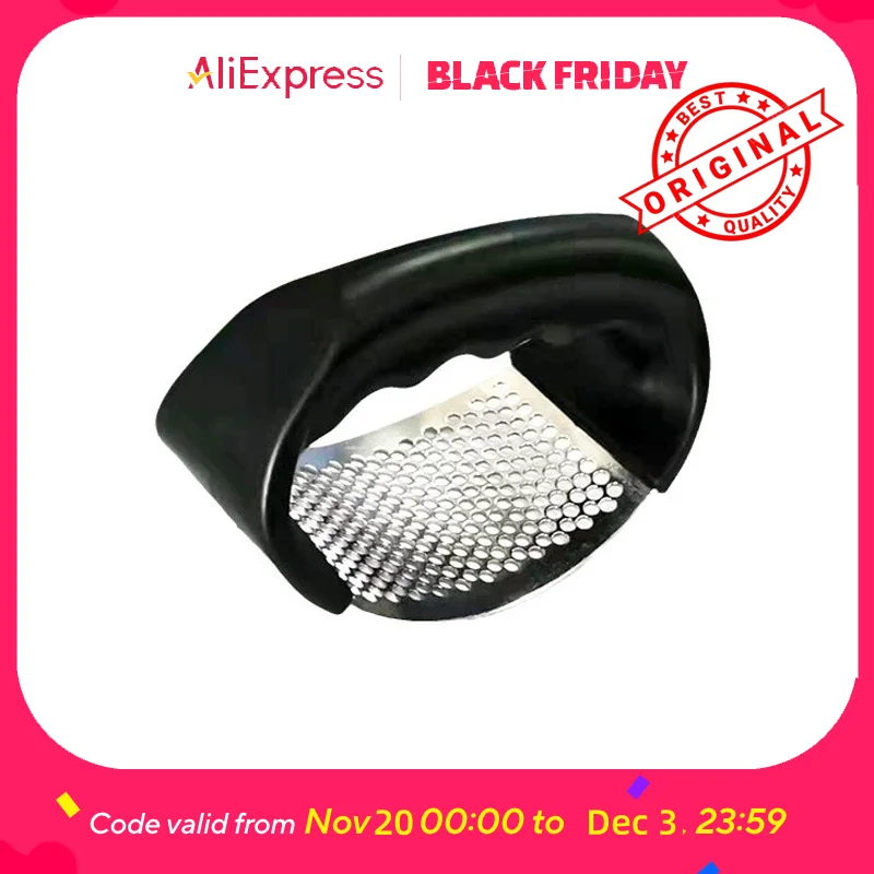 Prensa de ajo manual, trituradora de ajo y puré de acero inoxidable con mango ergonómico, diseño fácil de limpiar para apartamentos