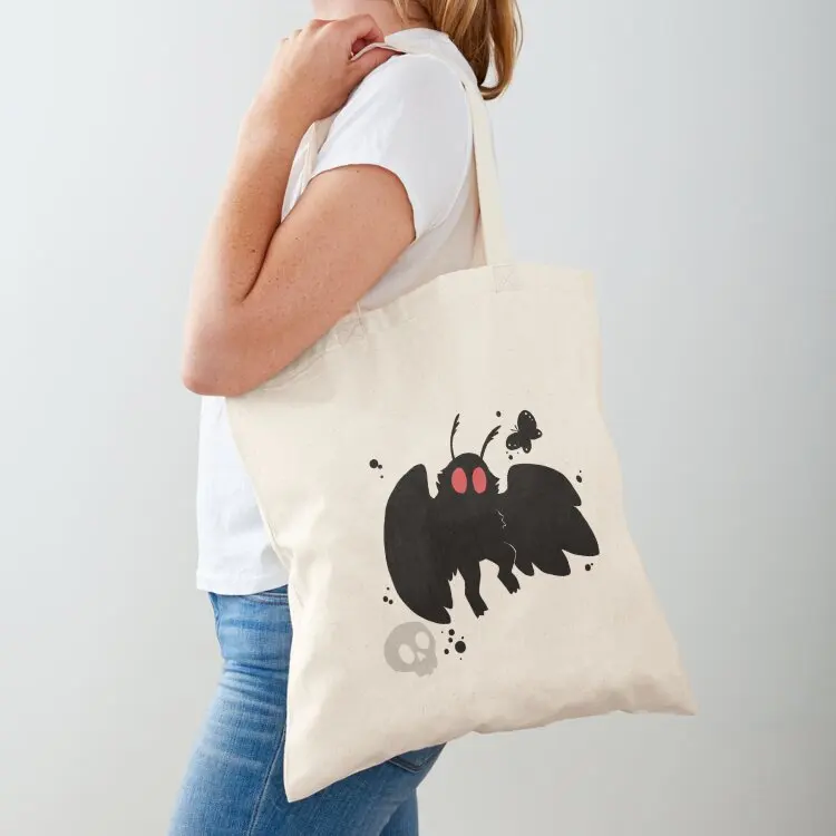 

Mothman - Night Grey Tote Bag Women's bag canvas tote bags shopping bag hand ladies