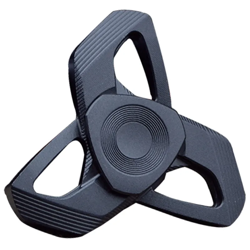 Triangular Fidget Spinner Aerospace Aluminum Sandblasted Precision Compact Portable Durable Adult Stress Relief Finger Toy