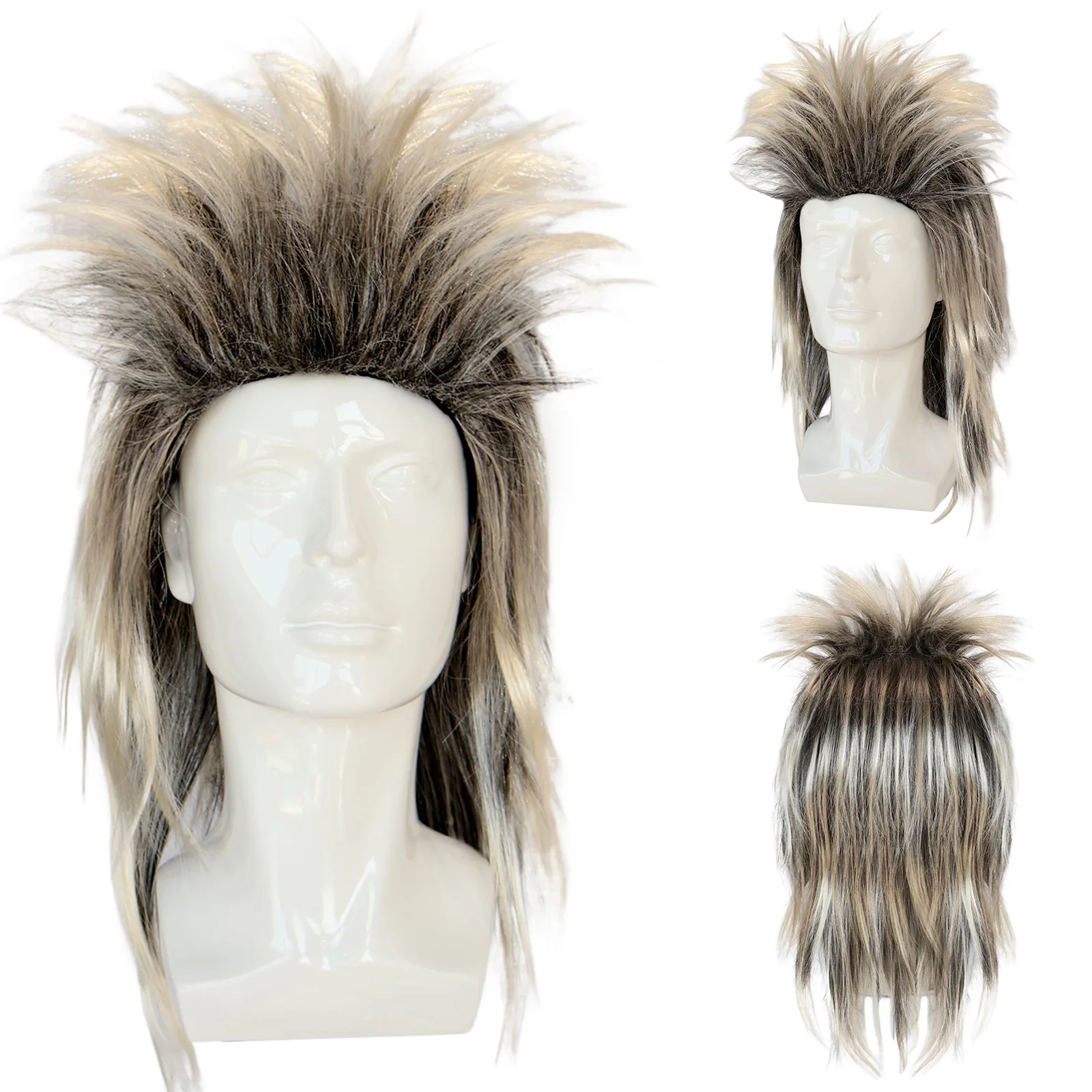 Perruque pour hommes Punk Rock – Cheveux synthétiques courts élégants pour cosplay, concerts et événements à thème