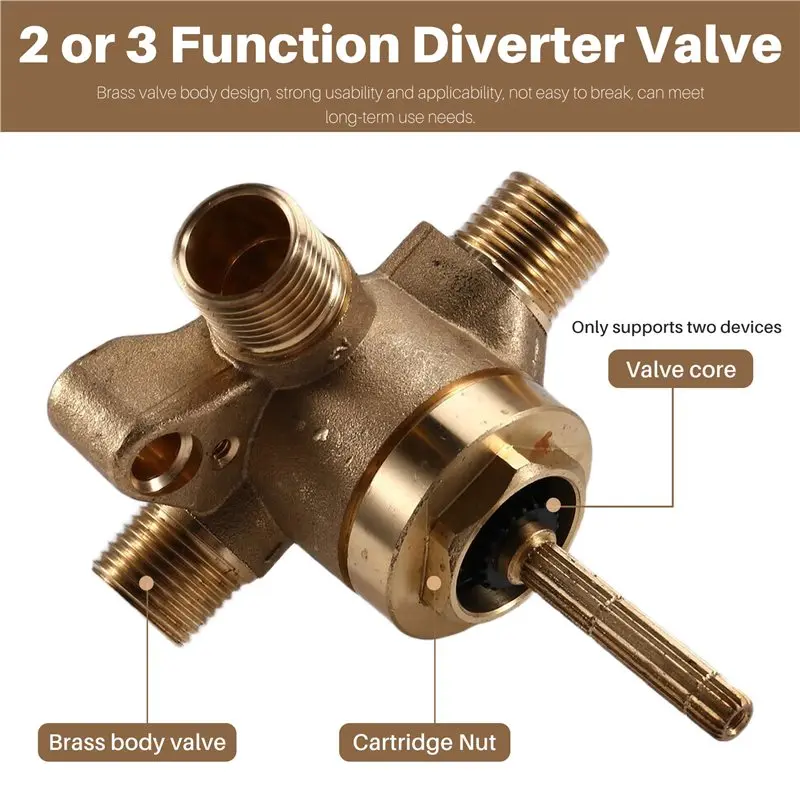 A69EU231CI Function Diverter Valve For Moen- Brass Construction, Structure 2 Or 3 Port, ?  Inch CC/Ips Connections