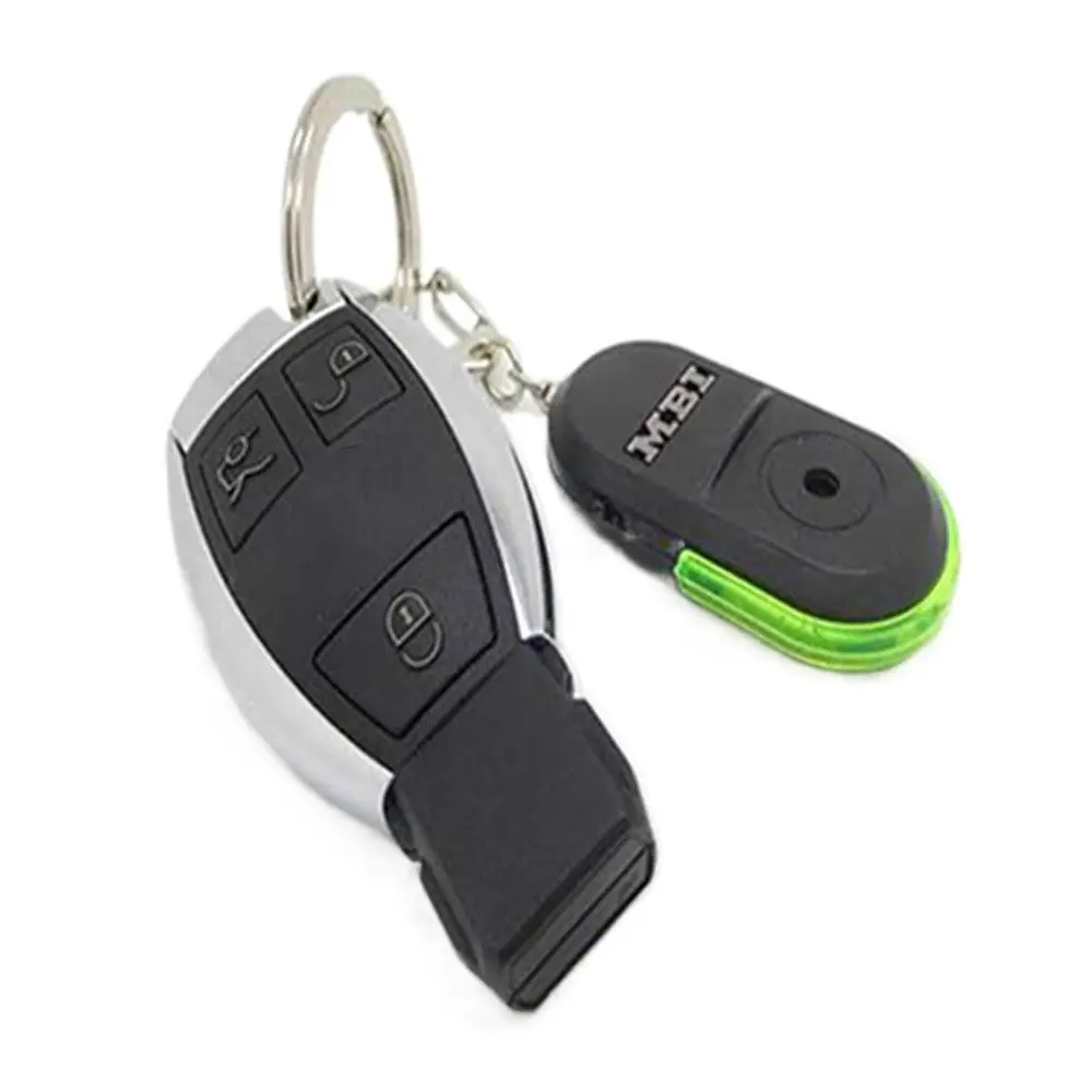 Mini détecteur de clé de voiture avec lumière LED, localisateur de son de sifflet, alarme anti-perte, capteur de clé, porte-clés