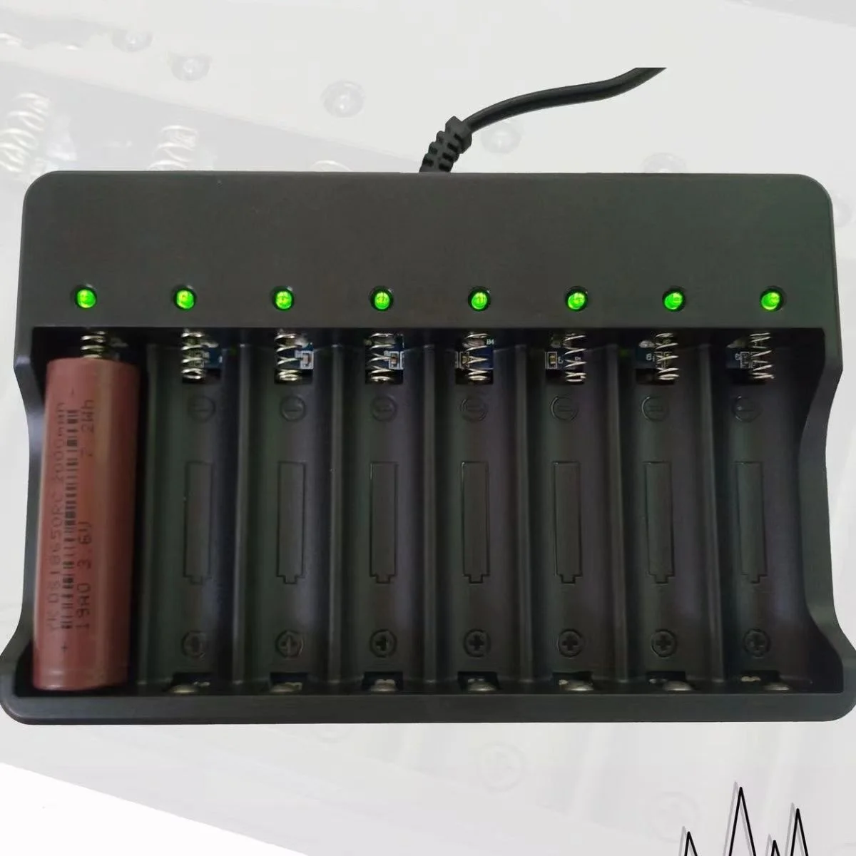 8 Slots 18650 Battery Charger Smart lithium charging 3.7V Li-ion Rechargeable Battery Charger EU US Plug